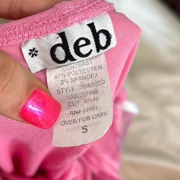 Deb Y2K Pink Rhinestone Halter Mesh Maxi Dress — Fairycore / Prom / Princess - Picture 2 of 8